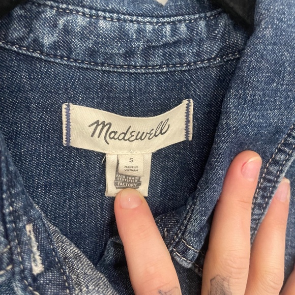 Madewell Denim/Chambray Top (Dark Denim) - Picture 4 of 4